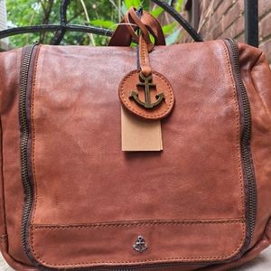 Harbour 2nd Cognac Sailor  Toiletry Cosmetic Case Dopp Kit